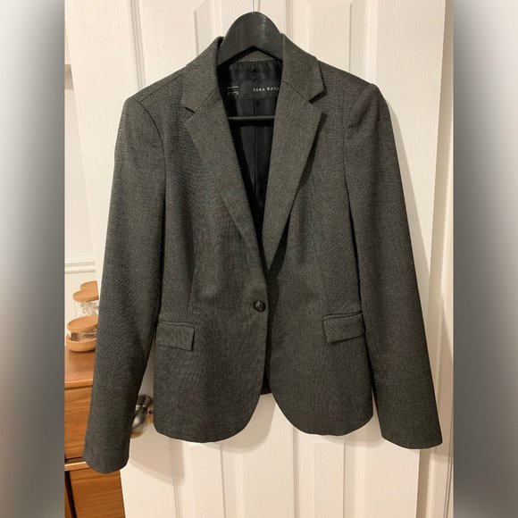Zara Dark Gray Tailored Blazer - Picture 1 of 7